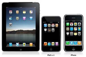 iPod, iPad, iPhone