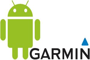 На фото показаны логотипы Android и Garmin